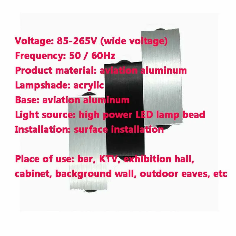 

Creative Aluminum LED 6W Stair Corridor Club KTV Bar TV Background Wall Decoration Bedroom Atmosphere Lamp AC85-265V