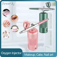 facial airbrush water oxygen injector machine nano fog mist sprayer for nail art tattoo craft cake mini air compressor kit