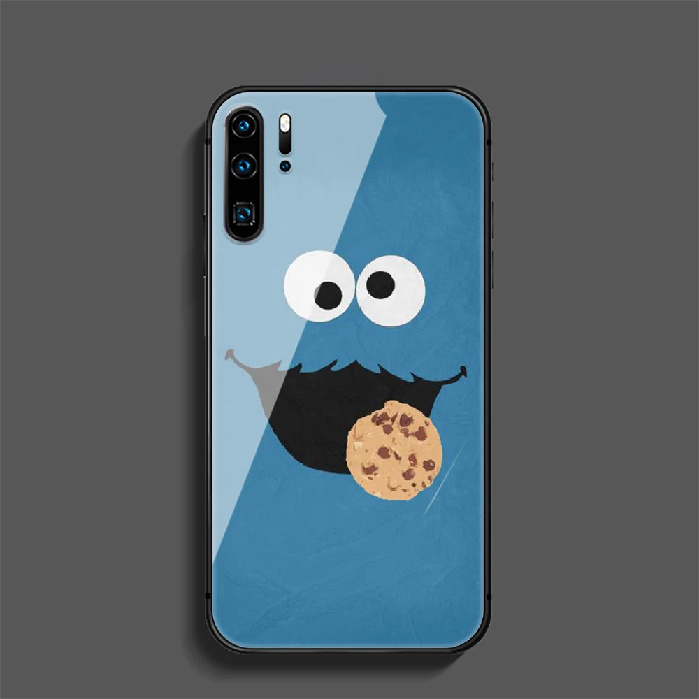 

Cookies-Monster Phone Tempered Glass Case Cover For Huawei Mate P 10 20 30 40 Lite Pro Smart Z 2019 Hot Coque Luxury