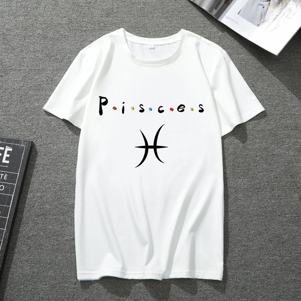 

T-shirt Men and Women White O-neck General Simple Personality Pattern Printing Top High Quality Harajuku Short-sleeved Top