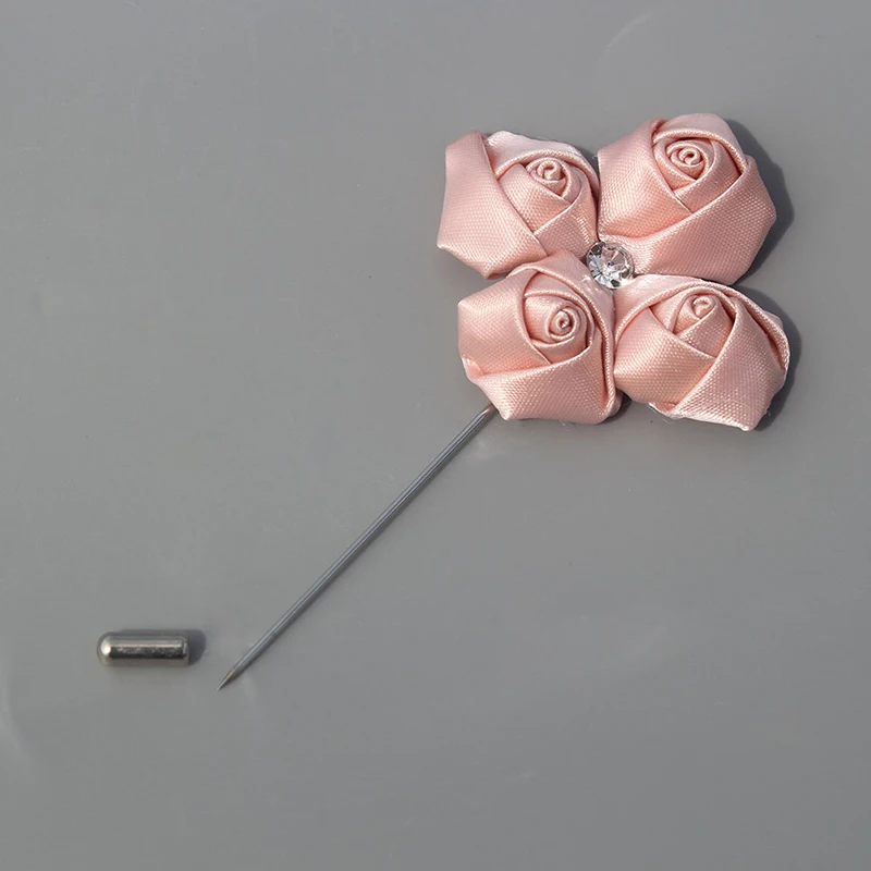 8piece/lot High Quality Royal Blue Fabric Flower Rose Brooch Lapel Pin Men Classic Wedding Boutonniere Solid Colors Prom XH1375 | Дом и сад