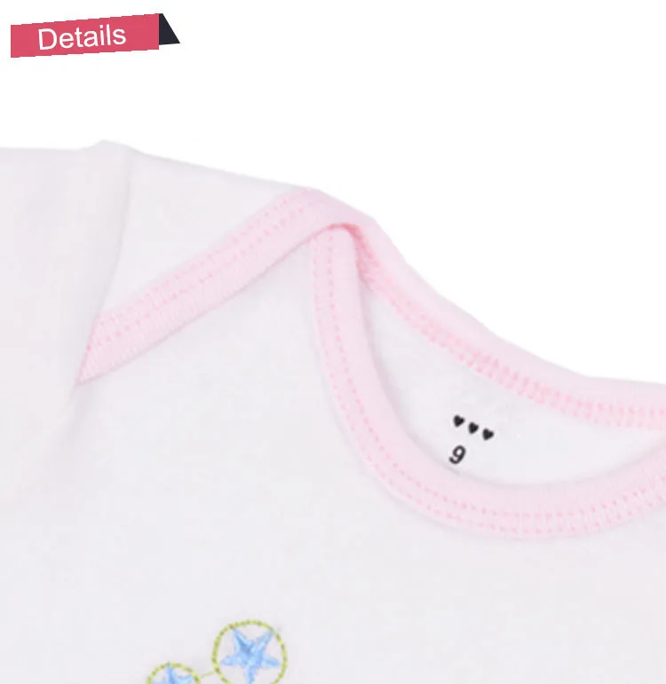 3 шт./упаковка детский хлопковый комбинезон с коротким рукавом и вышивкой | Мать