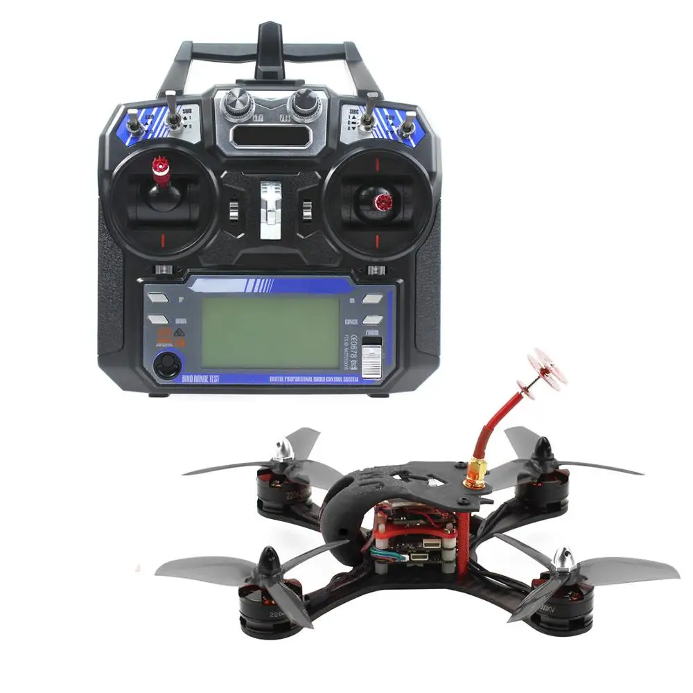 Радиоуправляемый квадрокоптер RTF T180 4 дюйма 5,8G FPV гоночный Дрон HD камера черепаха 800TVL Betaflight F4 Pro V2 OSD Бесщеточный 3S 2,4G 6CH - Цвет: No Battery Black