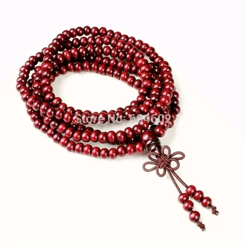 Тибетская буддистская молитва из красного сандалового дерева 216 5 мм|tibetan mala|mala