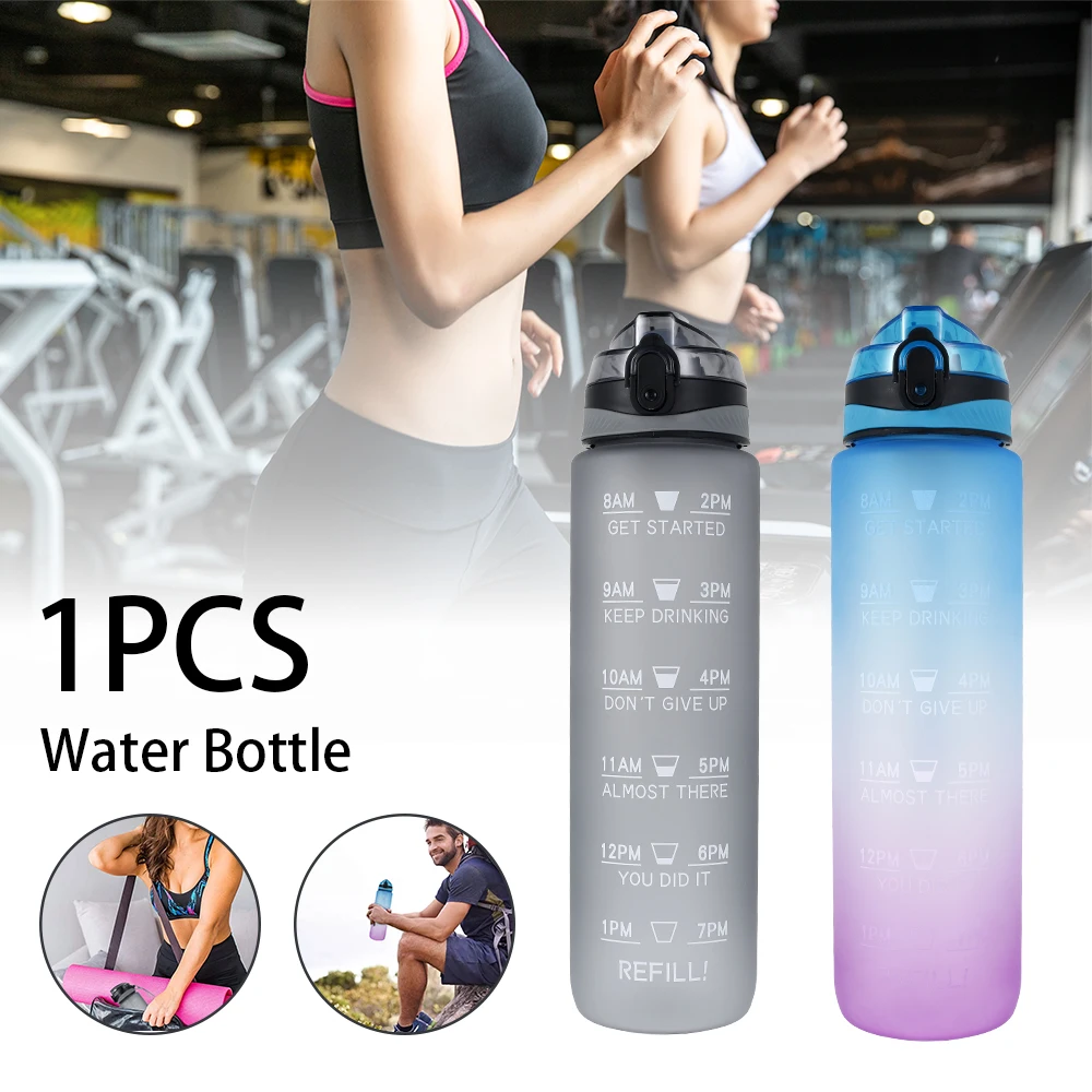 Спортивная бутылка для воды 1000 мл портативная питья кружка чая товары спорта на