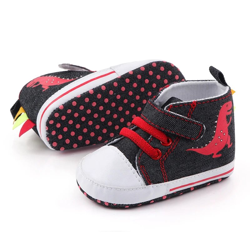 

WEIXINBUY Newborn Baby Girl Boys Shoes Soft Dinosaur Printing Infant Toddler Soft Bottom Crib Shoes First Walking Baby Shoes