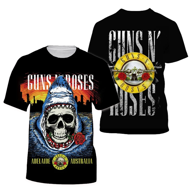 

Fashion Grunt Rock Band 3D Printed T-shirt Summer Casual Round Neck Short-sleeved Hip-hop Harajuku Unisex T-shirt