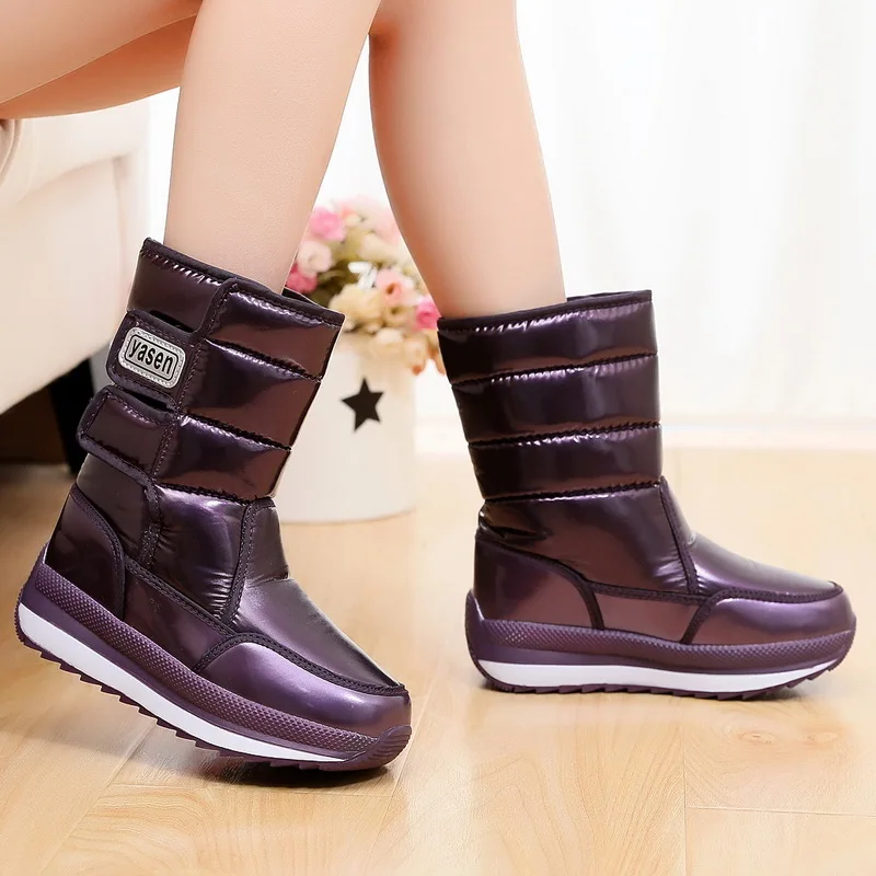 Детские Нескользящие ботинки для мальчиков и девочек теплая непромокаемая обувь