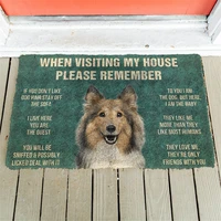 3d printed please remember sheltie house rules custom doormat non slip door floor mats decor porch doormat 04