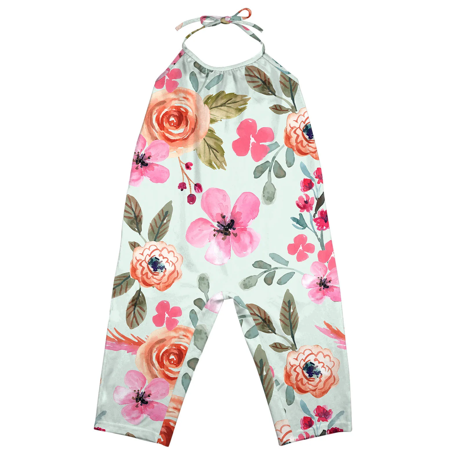 

Baby Girls Clothes Kids Jumpsuit Pockets Pour Enfants Fille Summer Harem Rompers Cute Sling Toddler Pants