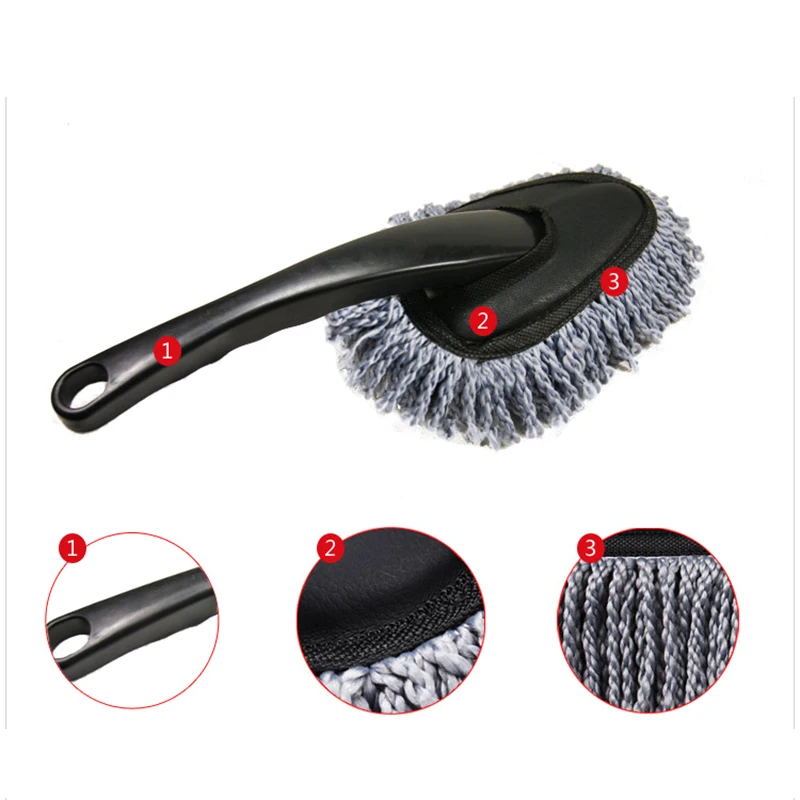 

Car Wash Brush Habdle Vehicle Clean Tool Soft Mop Dusting Tool Microfiber HOT Car Washing Cleaning Brushes