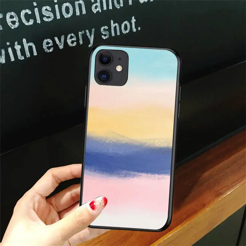 

Color Oil Painting Watercolor Phone Case For Iphone 6 6s 7 8plus X Xr 11 12 Mini Pro Max Cover Fundas Coque
