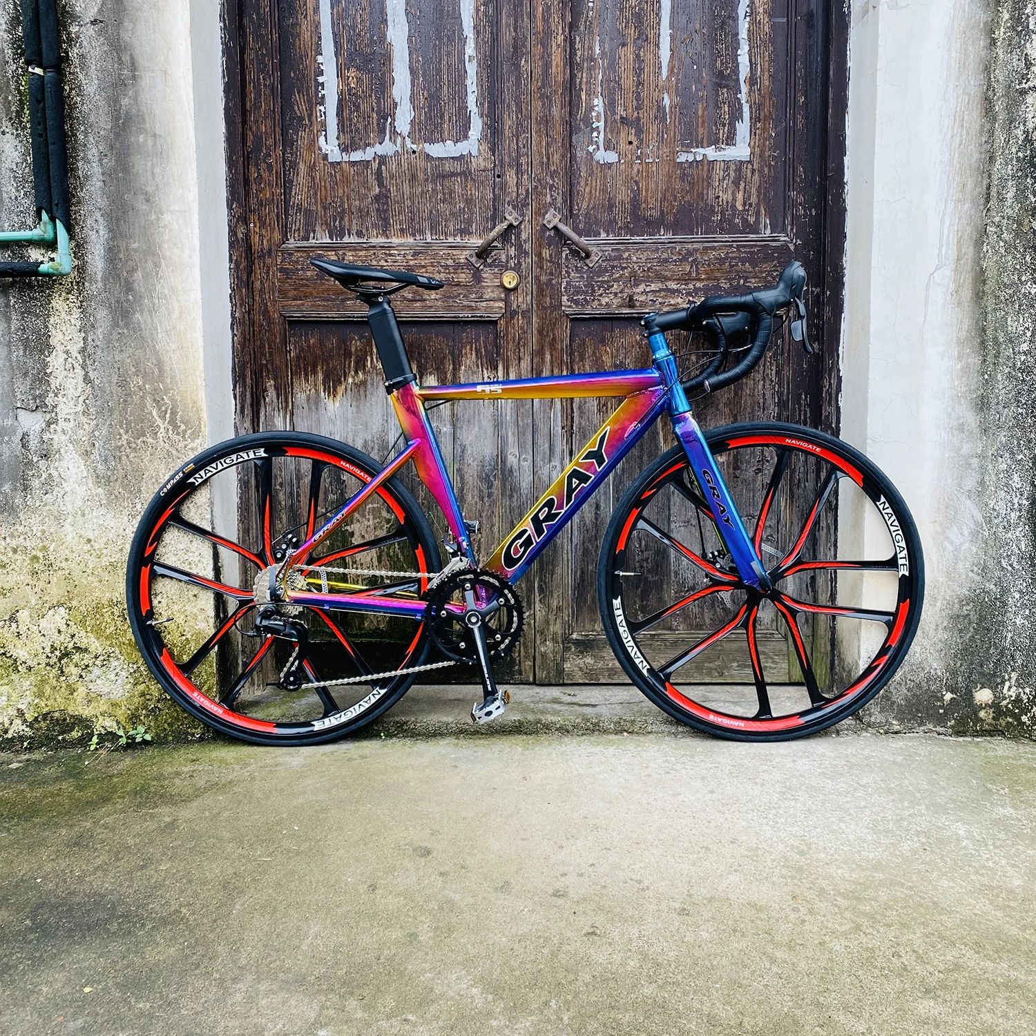 Дорожный велосипед 16 скоростей с колесами из магниевого сплава 70 мм колесные