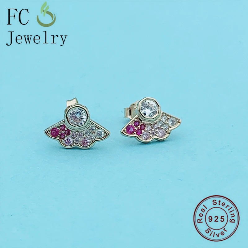 

Женские серьги-гвоздики из серебра 925 пробы с цирконием