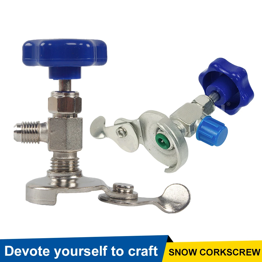 

Hot New Auto R134a Air Refrigerant AC Can Tap Valve Brass Bottle Opener Tool With Blue Cap Wholsales Price Support Dropshipping