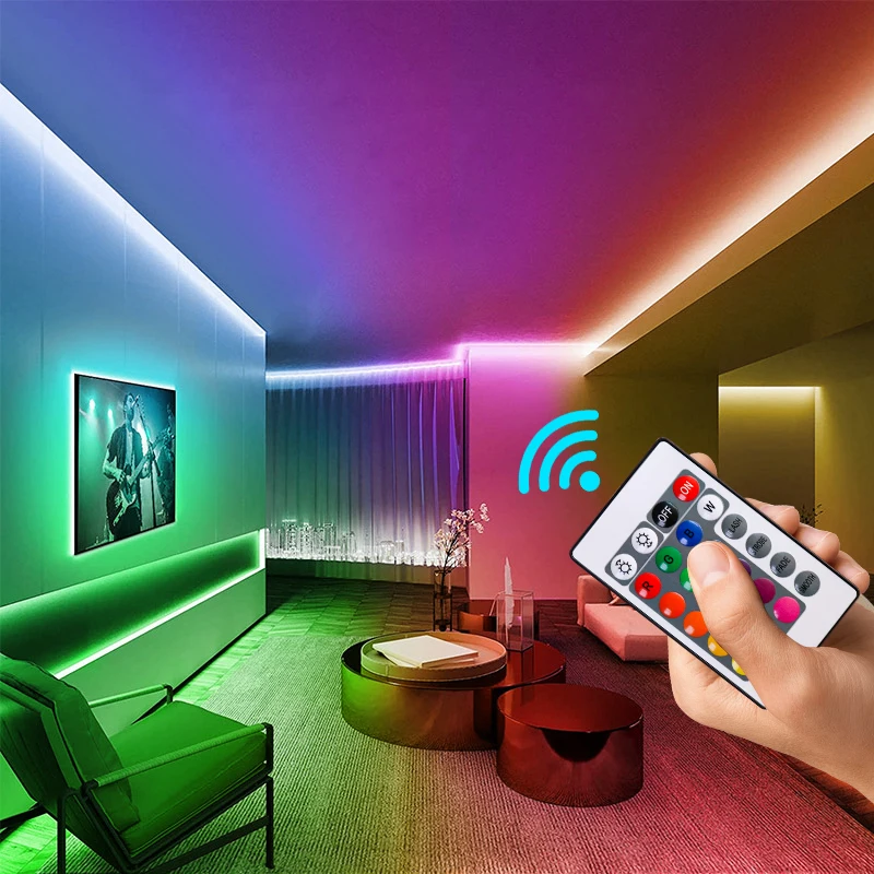 Гибкая светодиодная ленсветильник 5050 SMD с Wi-Fi Bluetooth 24K/44K и адаптером | Лампы