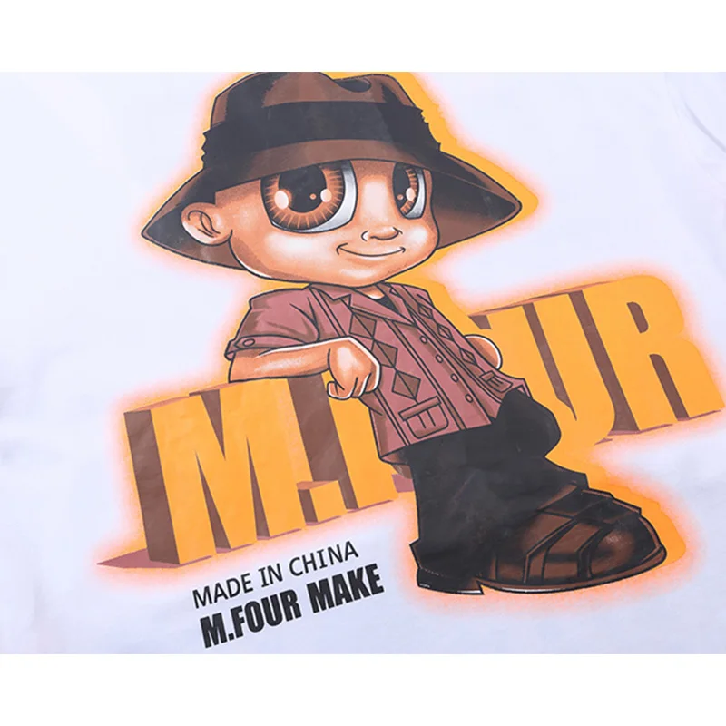 

Aolamegs Hip Hop Sweatshirt Men Reflective Letter Cartoon Boy Print Streetwear Men Spring Couple Cool High Street Style Pullover