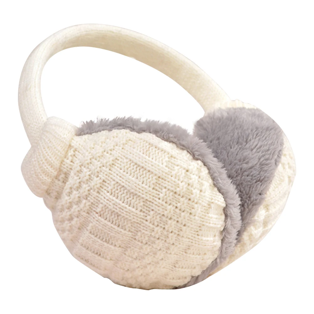 

Comfortable Protection Plushy Winter Warm Portable Knitted Style Solid Detachable Washable Fashion Ear Muffs Cute Outdoor
