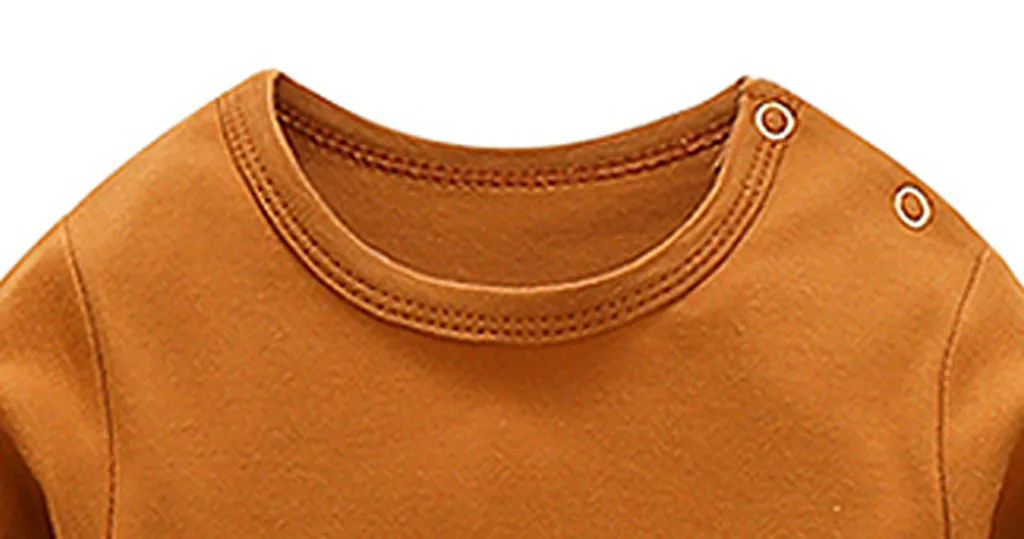 Детский комбинезон с длинным рукавом и круглым вырезом на зиму|Ромперы| |