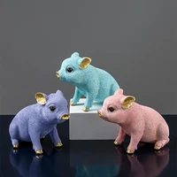 wu chen long european sprout pig animal art sculpture pets figurine resin crafts creative home decoration wedding gift r5021