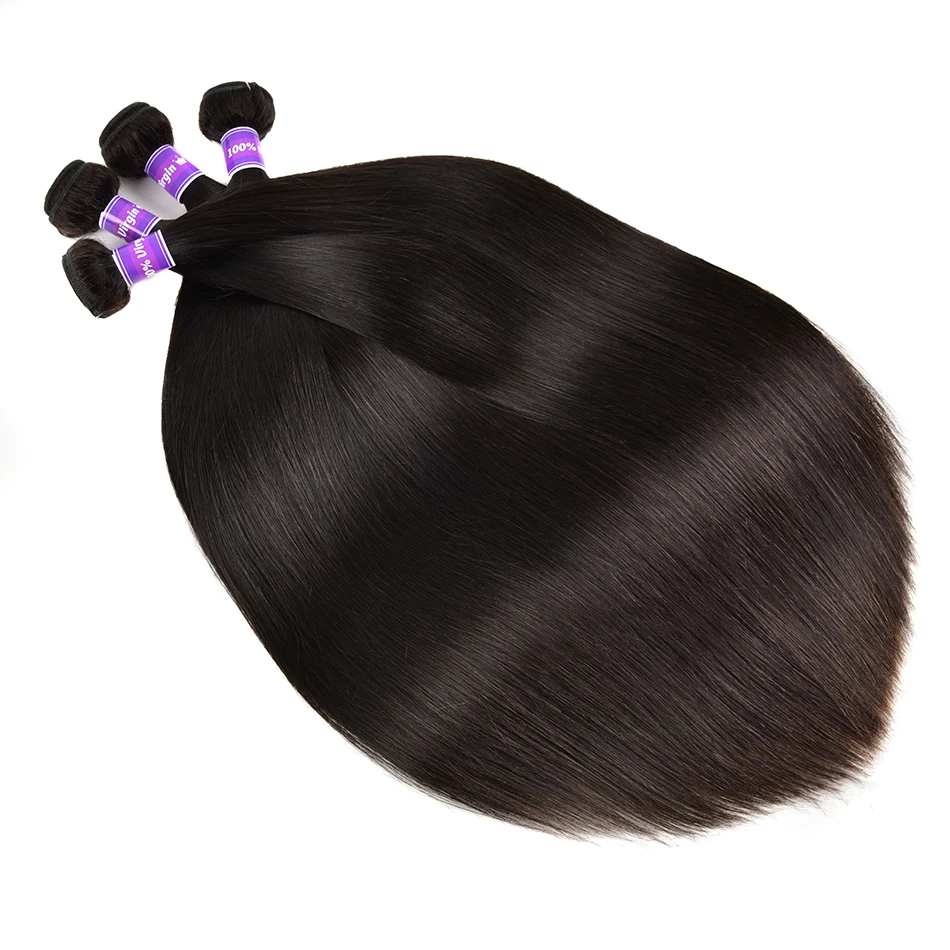 Straight Human Hair Bundles Wholesale Price 3/5/10/20 Deal Brazilian Unpressed Virgin | Шиньоны и парики