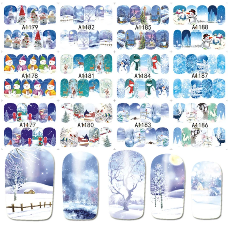 12 видов конструкций в 1 комплект Зимний Рождественский Стиль Снежинка обертки