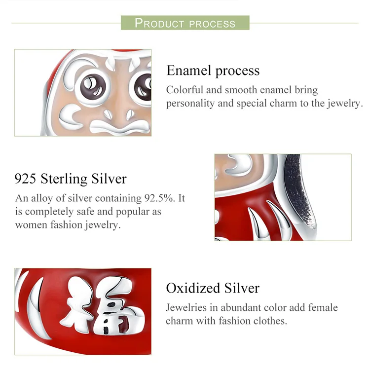 Женский браслет из серебра 100% пробы с красной эмалью | Украшения и аксессуары