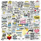 50 шт. Новый вдохновляющий постер на английском языке наклейки с фразами мотивационные настенные наклейки для гитары ноутбук скейтборд наклейки подарки для детей игрушки