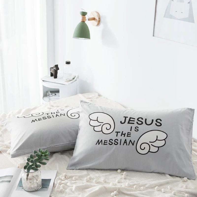 Полосатая наволочка из 100% хлопка серая пара домашний текстиль Скандинавская