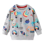 Хлопковые свитера Funnygame для мальчиков на осень и весну, Детские Мультяшные толстовки для детей, топы, рубашки с длинным рукавом для мальчиков, детская одежда
