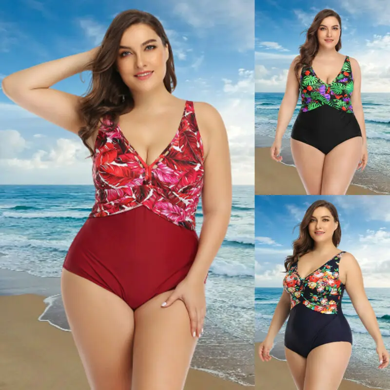 Новинка 2020 женский сплошной купальный костюм с цветочным принтом в стиле пэчворк