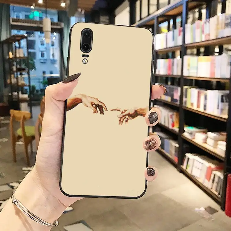 

David Medusa plaster art Phone Case For Huawei Y5 Y6 II Y7 Y9 PRIME 2018 2019 NOVA3E P20 PRO P10 Honor 10