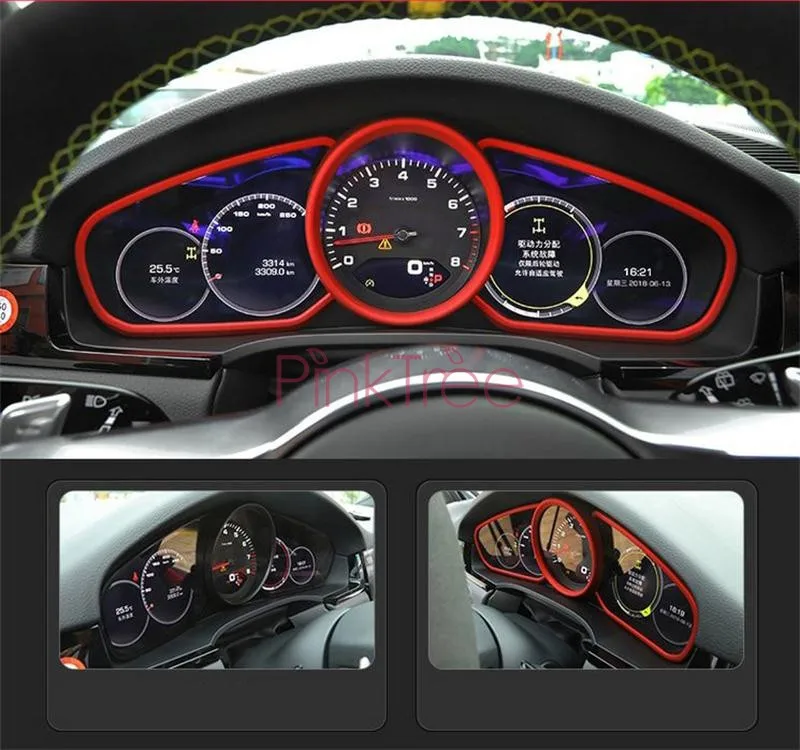 

For Porsche Cayenne 2018 2019 Interior Instrument Panel Decorative Frame Car Styling Accessories