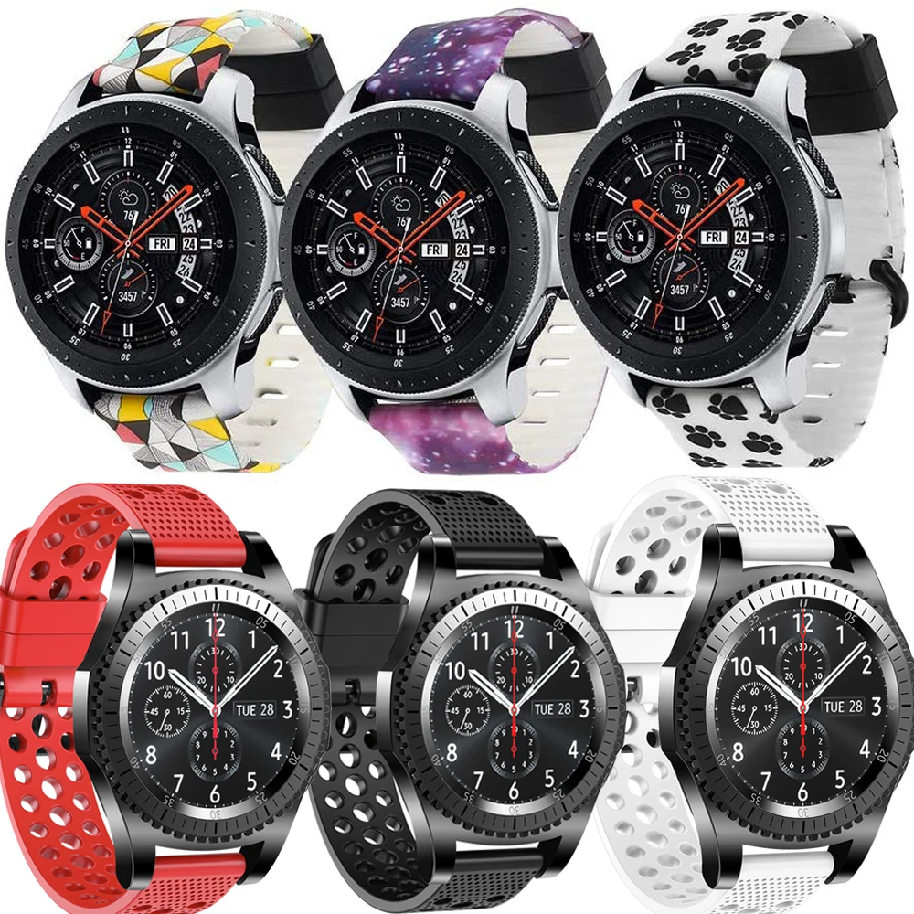 20 мм/22 мм ремешок для часов Samsung Gear Sport/Gear S3 мягкий силиконовый смарт браслет Galaxy