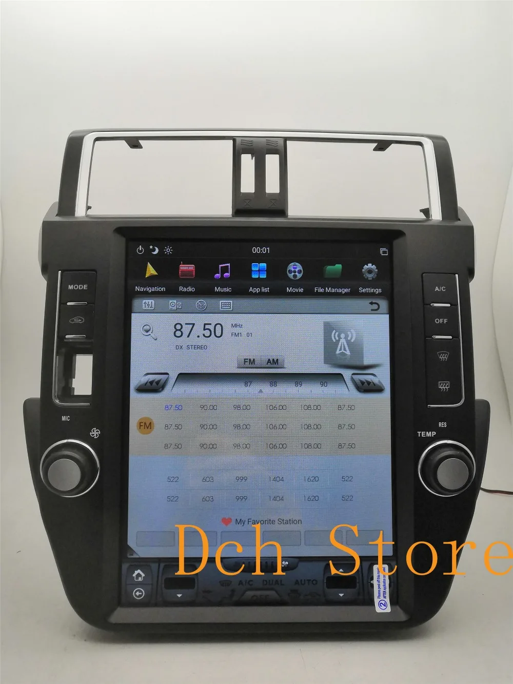 12,1 ''радио tesla стиль Android 8,1 автомобильный DVD gps навигатор для Toyota Land Cruiser Prado PX6 CARPLAY
