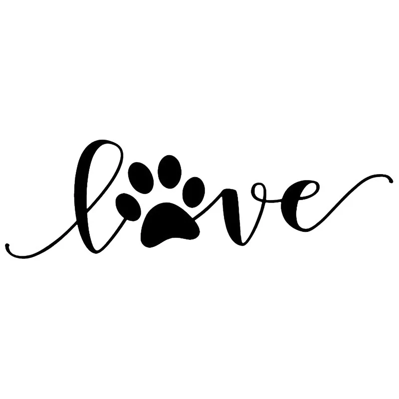 

Car Stickers Love Dog Footprints Automobile Motorcycles Decoration Stickers and Decals PVC,13CM*4CM