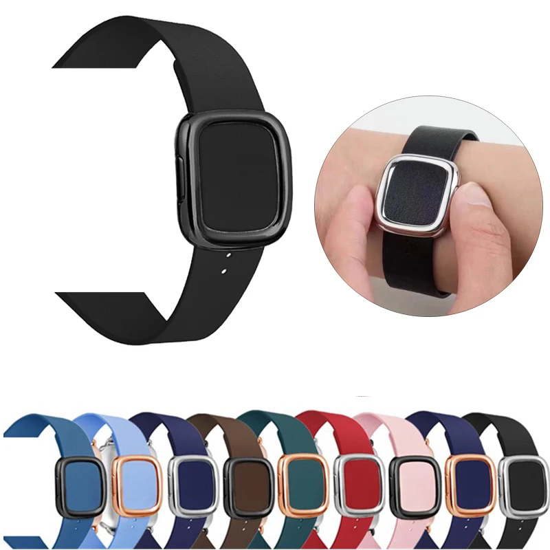 Современный стиль кожаный спортивный ремешок для apple watch серии 5 4 3 2 1 браслет для iwatch полосы 42/38/44/40 мм аксессуары