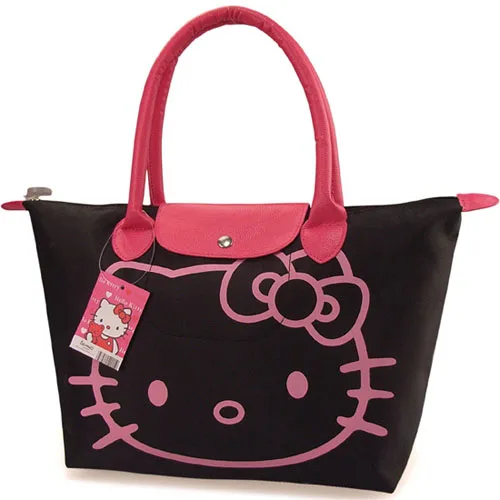 Style one Новая Модная Портативная дамская сумка HELLO KITTY, Большая вместительная Холщовая Сумка на плечо с милым рисунком, клатч, HK-213 - Цвет: Style one