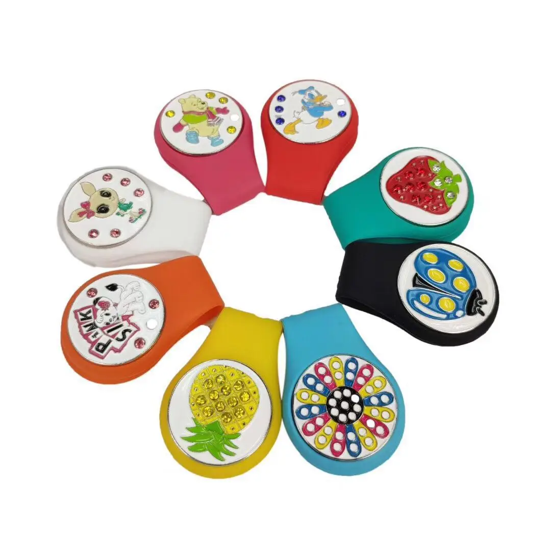 Гольф маркер цветная перегородчатая силиконовая шапка для гольфа Бесплатная