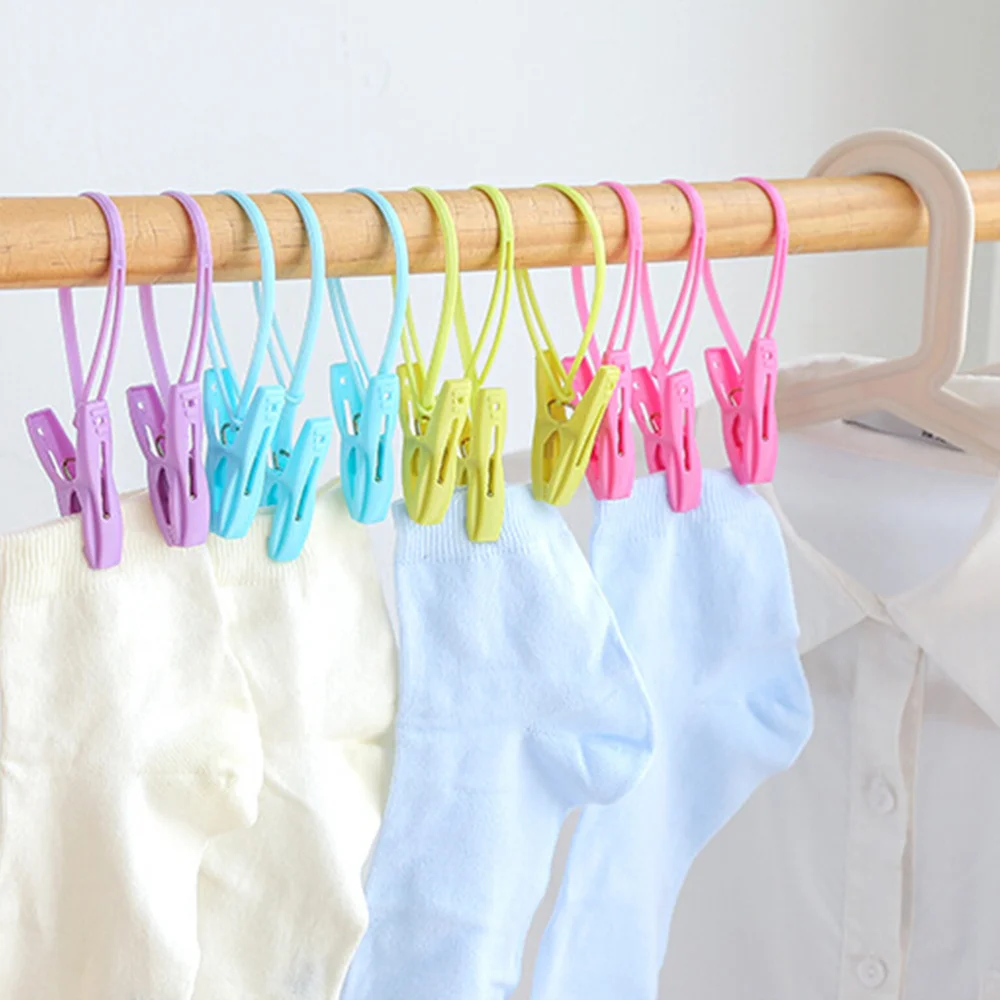 

24PCS Multi-purpose Clothes Pegs Steel Wire Towel Clips Clothesline Clothespins (Random Color)