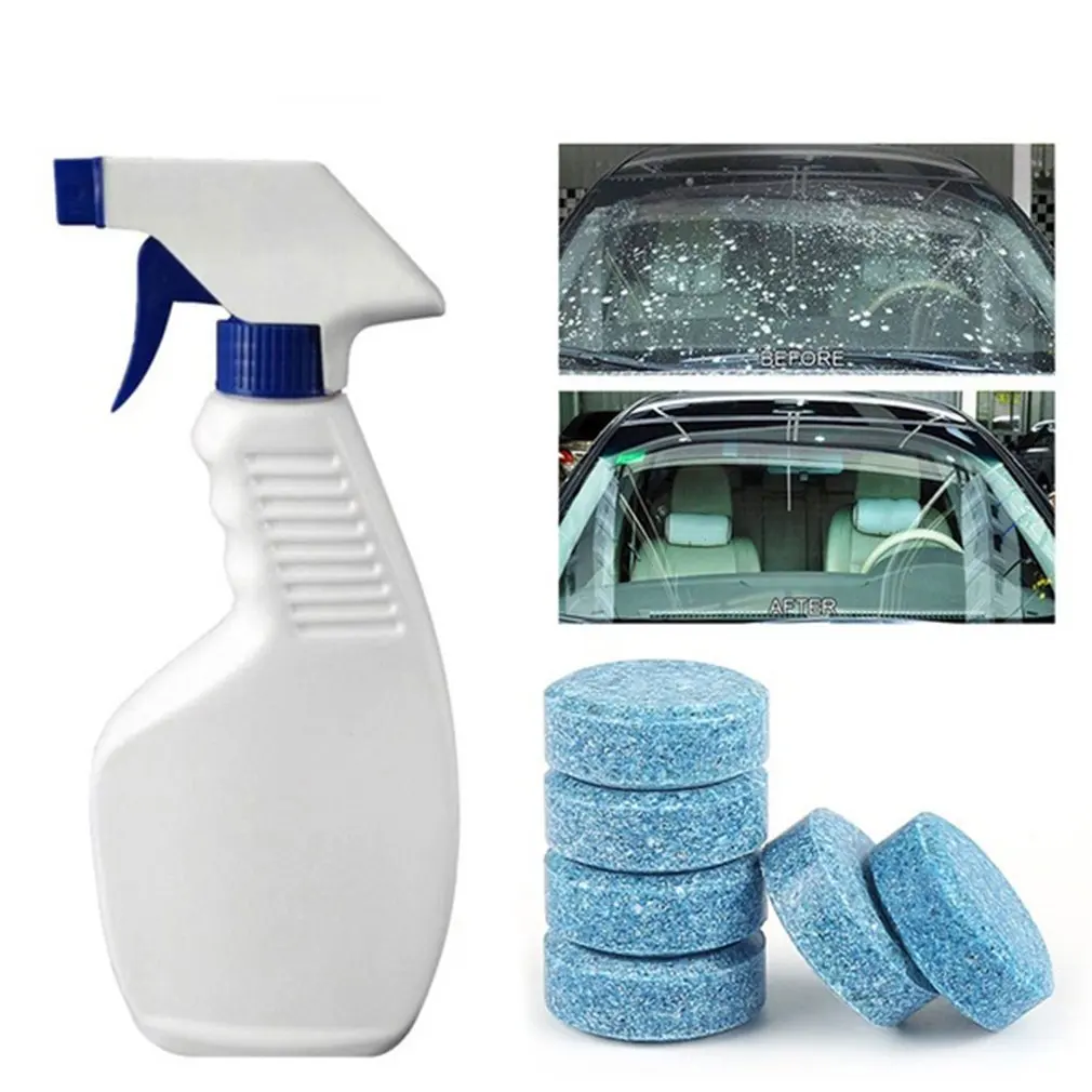 

10pcs Solid Wiper Concentrate Concentrated Glass Water Wheel Wiper Fine Concentrated Glass Cleaner Effervescent Tablet