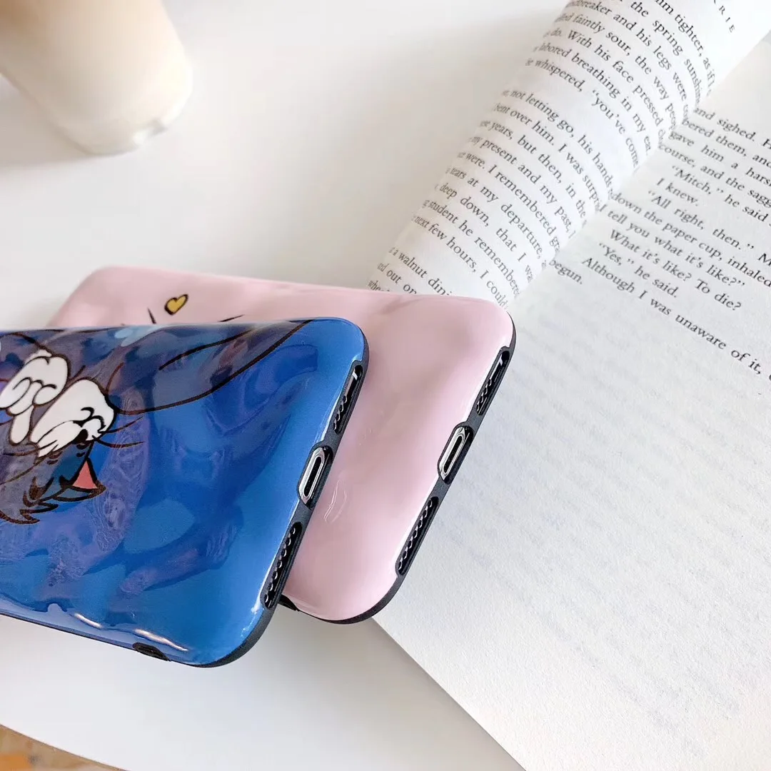 New honor series craft cartoon fun Tom Jerry shell for iPhone 11 11pro max XR XS MAX X 7 8 6splus back cover soft |