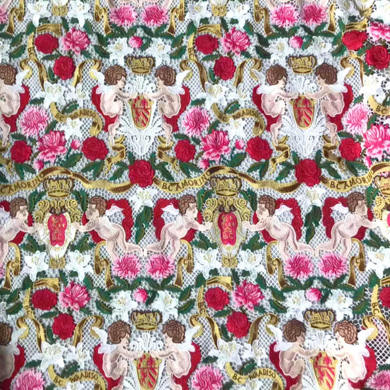 2019 г. модная неделя сделай сам цветная вышитая ткань кружевная Джордж для платьев