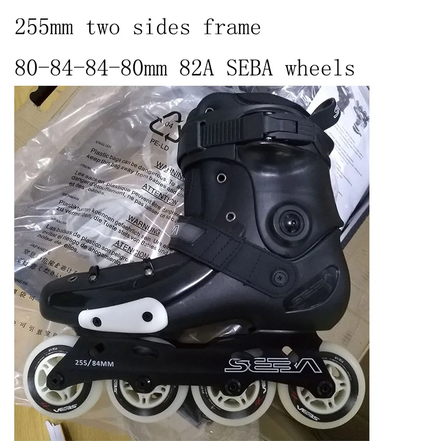 Japy Skate SEBA FRMX Профессиональный Инлайн ролики для слалома взрослых роликовые коньки обувь скольжения коньки Patines - Цвет: 80-84mm white wheels