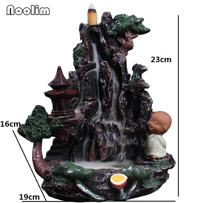 Смола горный водопад ладан горелка монах дзен ручной работы Rockery конусная