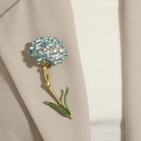 new ins popular design gold drop oil flower carnation brooch exquisite jewelry accessories gift for ladies