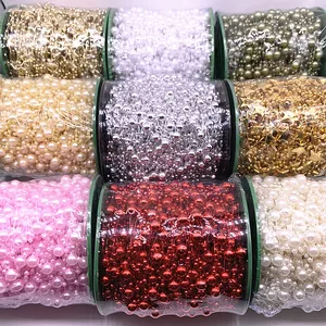 Леска с искусственным жемчугом, 3-8 мм, 5 ярдов