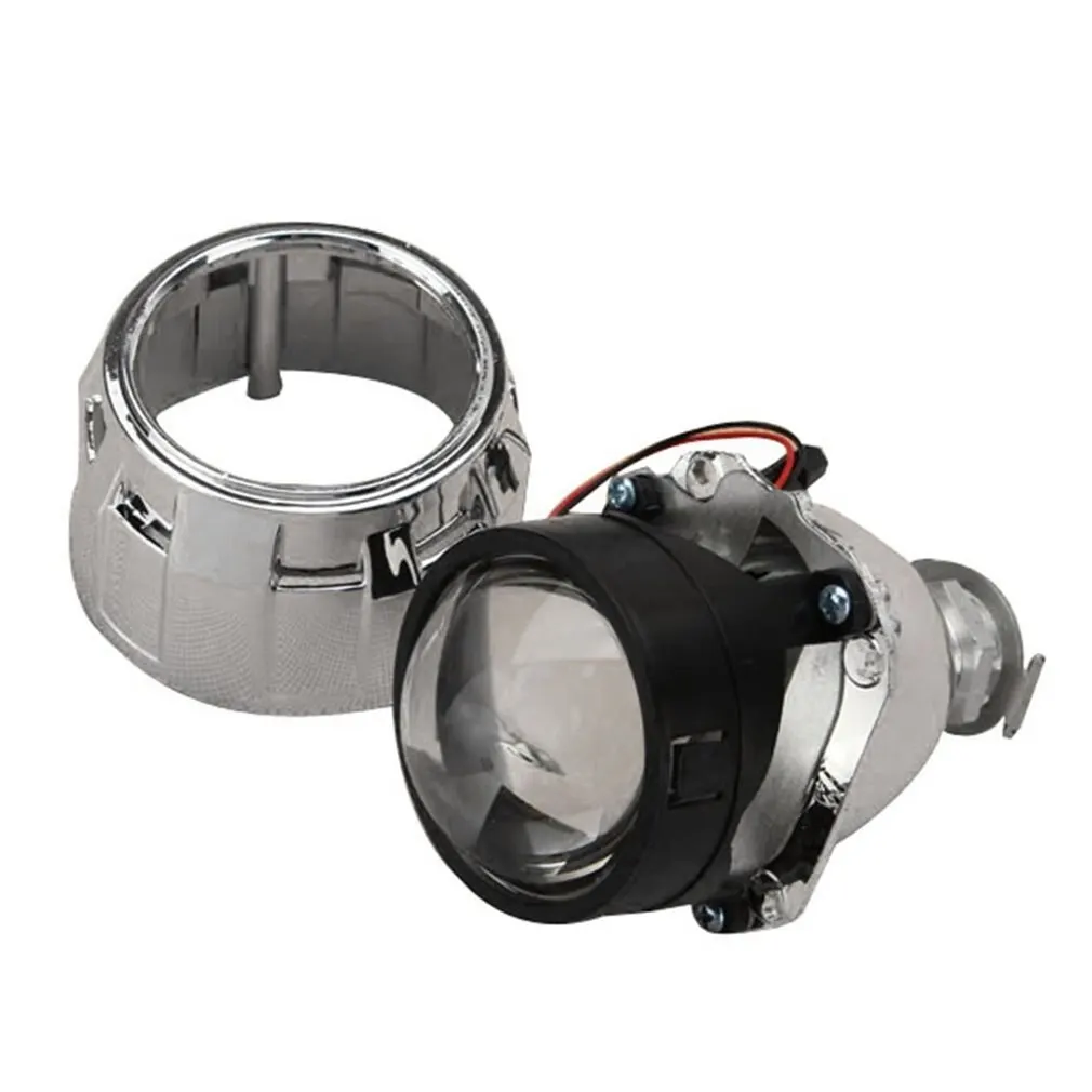 2019 Hot 2.5 inch Xenon Mini Bi-xenon HID Clear Projector Lens Cover Shroud Headlight Custom Headlamp H1 H4 H7 Silver | Автомобили и