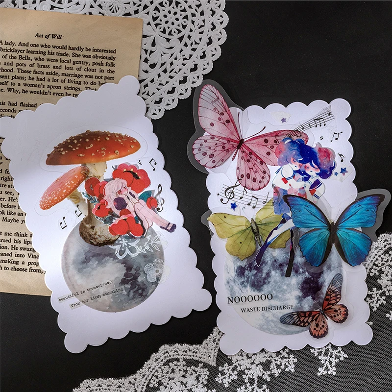 20 шт./пакет Винтаж Стрекоза Облака цветок домашнее животное наклейпосылка DIY