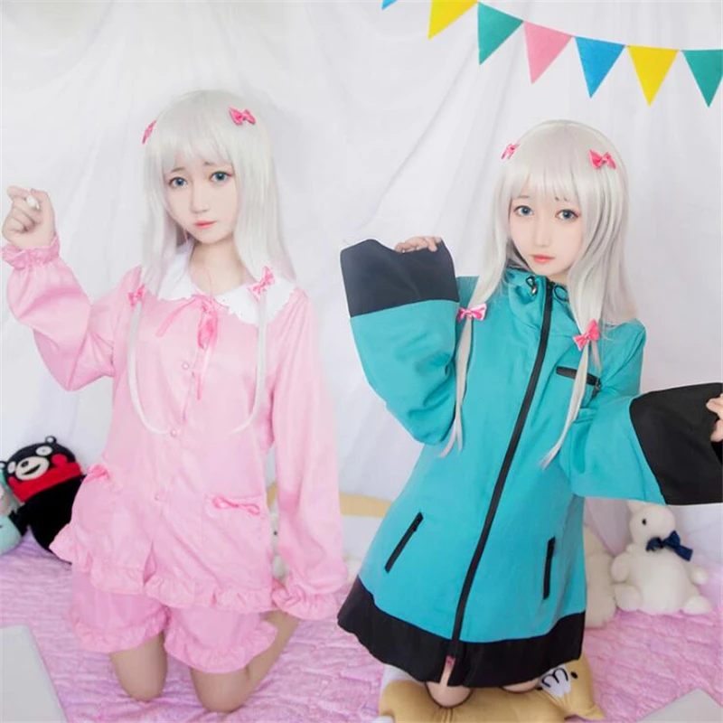 Костюмы для косплея Eromanga Sensei Izumi Sagiri розовая пижама синяя куртка длинный